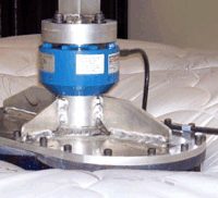 Pounding test om duurzaamheid van matrassen te testen