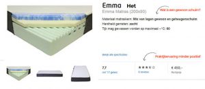 Emma matras als beste uit de test