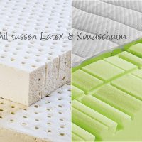 Wat is het verschil tussen latex en koudschuim