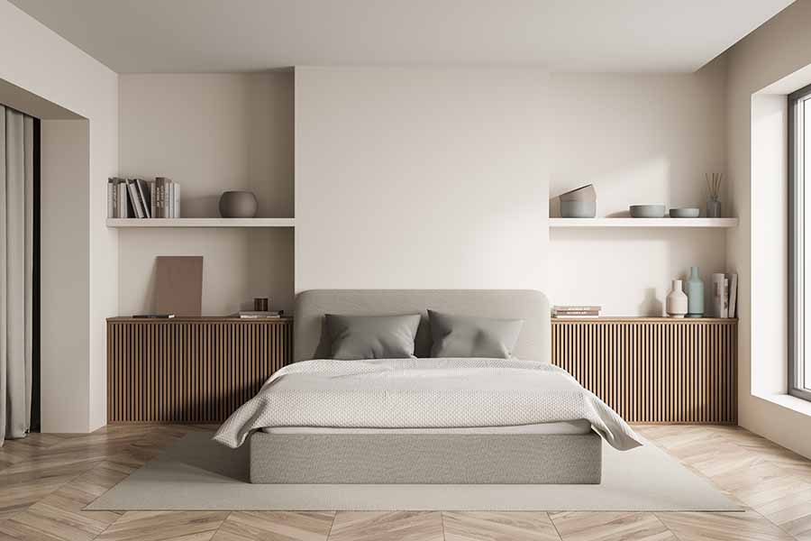 Neutrale tinten in de slaapkamer kunnen zorgen voor een betere nachtrust